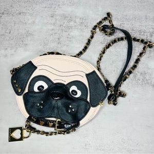 Betsey Johnson Pug Purse - Crossbody - Squeaky nose!